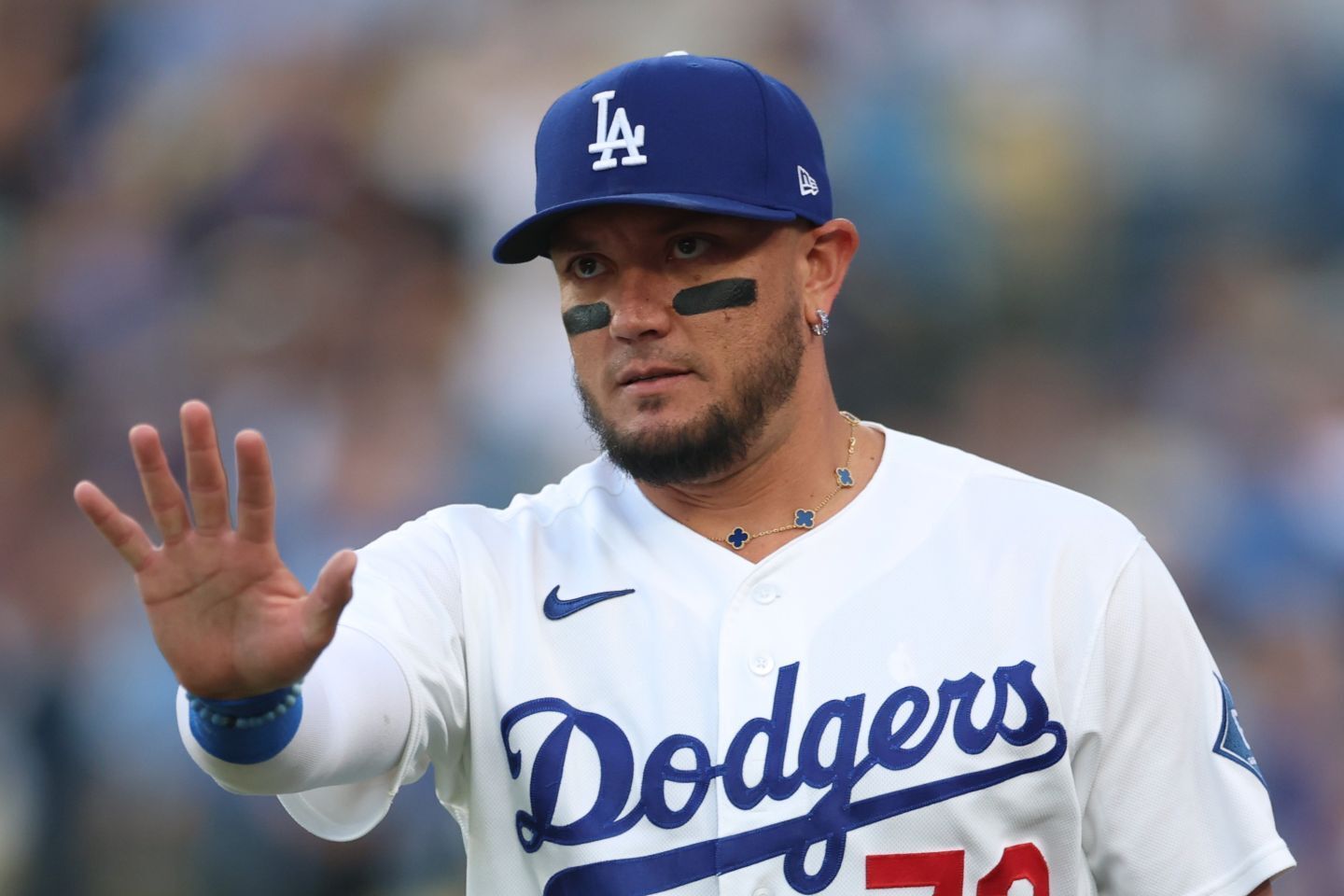 ドジャースのロハスが超ファインプレーで佐々木を盛り立てた。(C) Getty Images