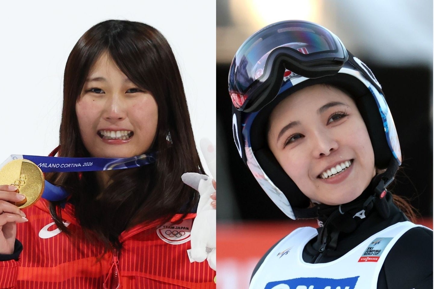 冬季五輪で活躍した村瀬と高梨が蔵王でのイベントでコラボ。(C) Getty Images