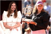 全仏OP女子決勝を現地で見届けたシャラポワ（左）が、優勝したアンドレーワ（右）へ賛辞を送った。２年前からその才能を高く評価しており、期待が見事に現実となった。(C)Getty Images
