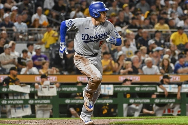 パイレーツ戦で通算2500安打を達成したドジャースのフリーマン。(C)Getty Images