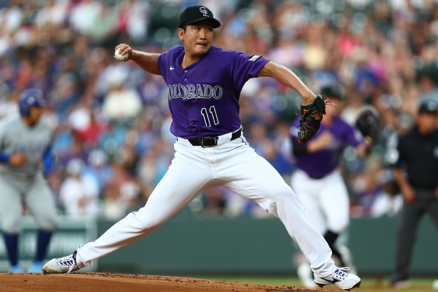 今季６勝目を挙げたロッキーズの菅野。(C)Getty Images