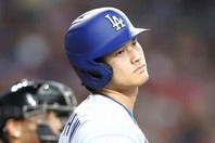 ヤジを受けた直後にタイムリーツーベースヒットを放った大谷。(C)Getty Images