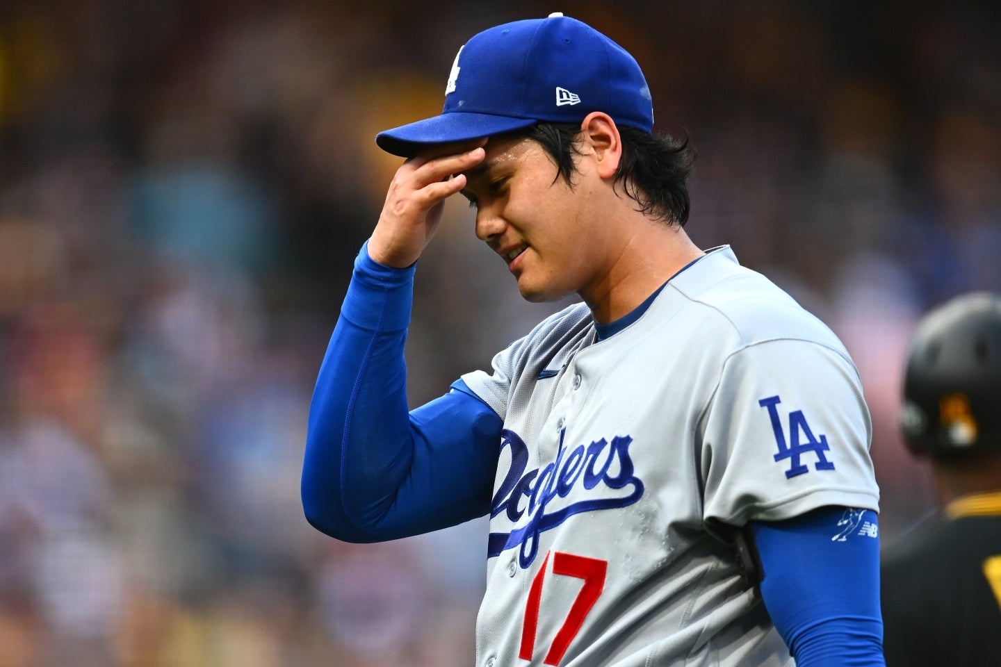 大谷翔平は規定投球回に、あと１人足りず降板した。(C)Getty Images