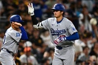 大谷は９回に12号アーチを放った。(C)Getty Images