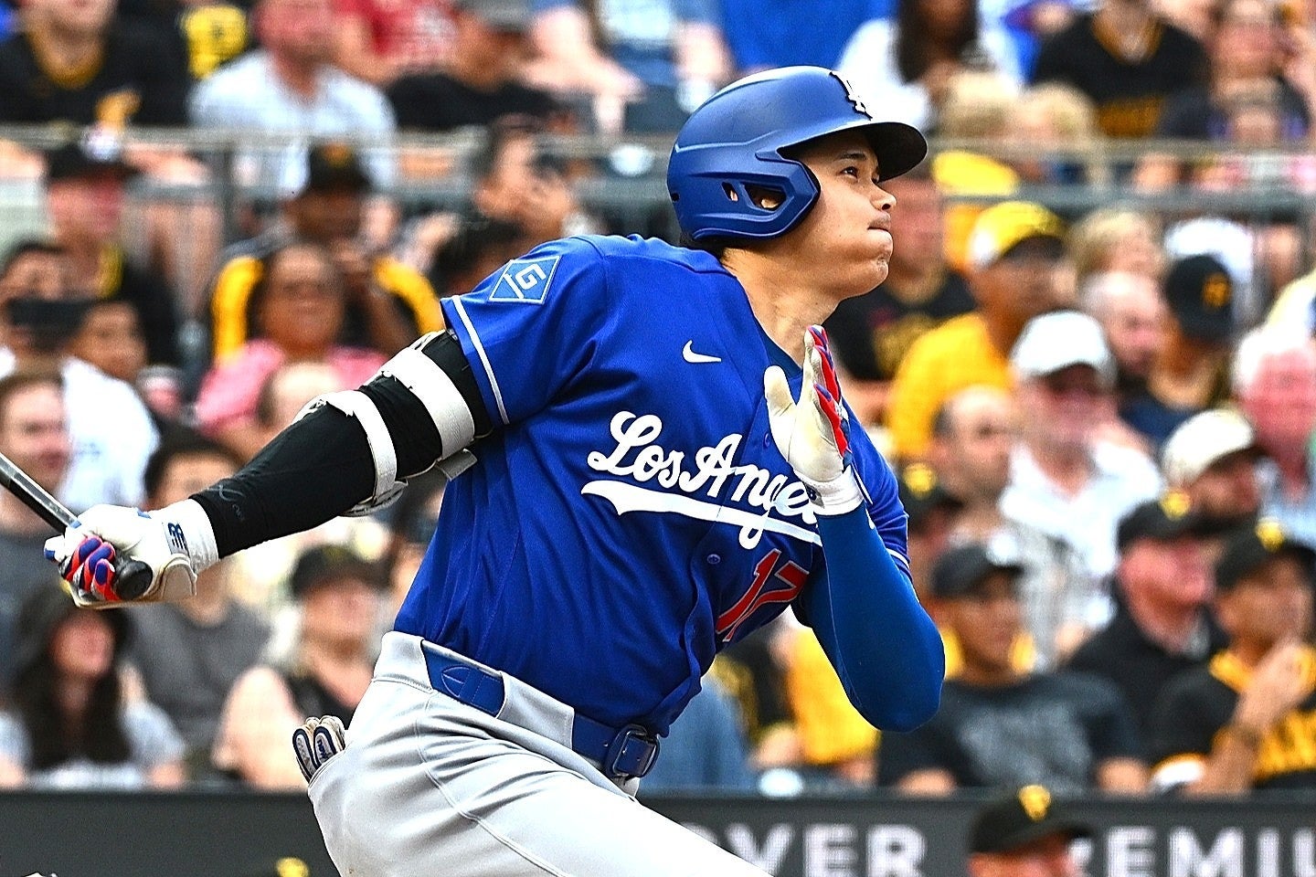 今季13号ソロホームランを放った大谷。(C)Getty Images