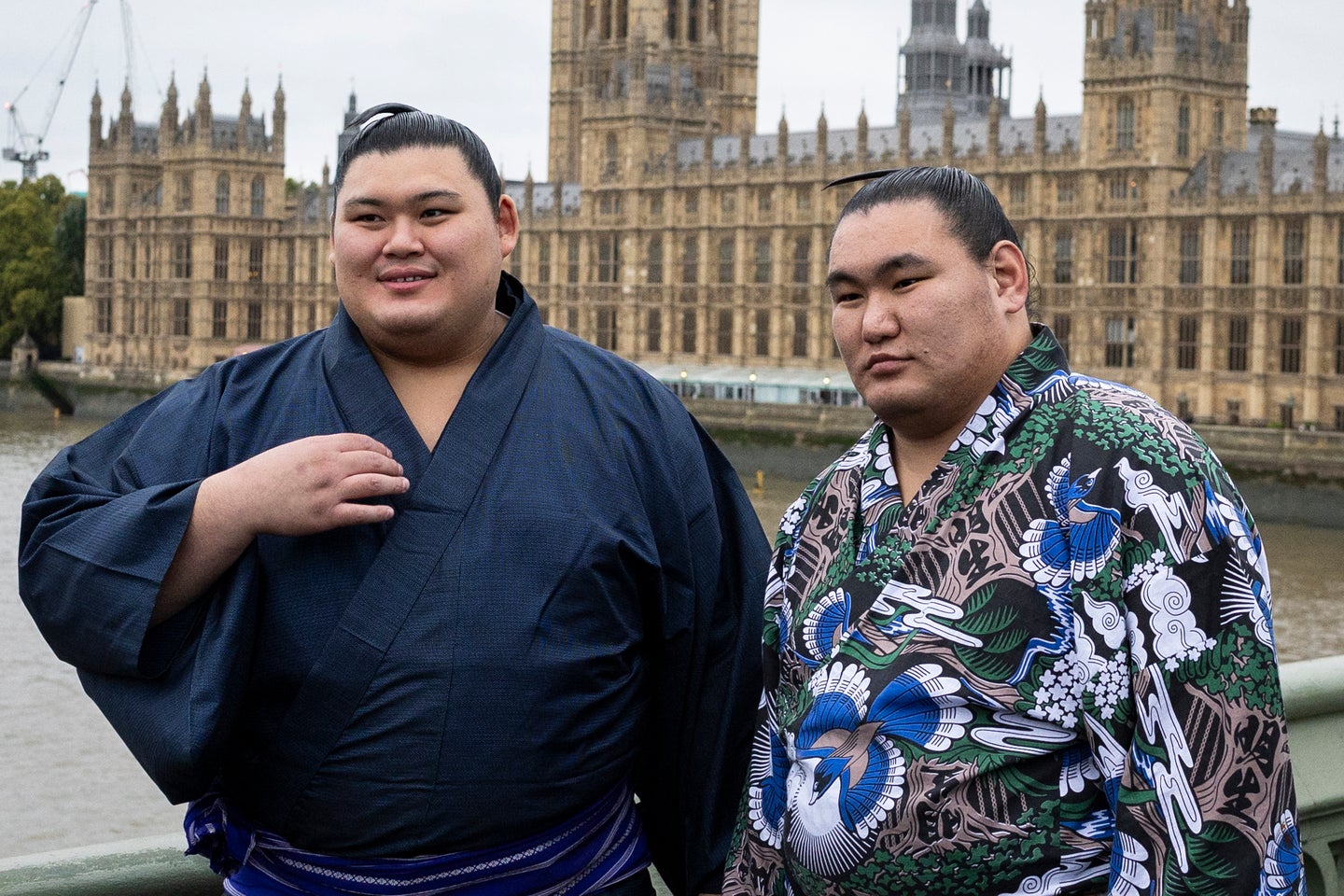 大相撲パリ公演のためフランスに降り立った大の里と豊昇龍。(C) Getty Images