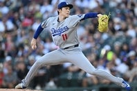 ホワイトソックス戦に先発登板したドジャースの佐々木。(C)Getty Images