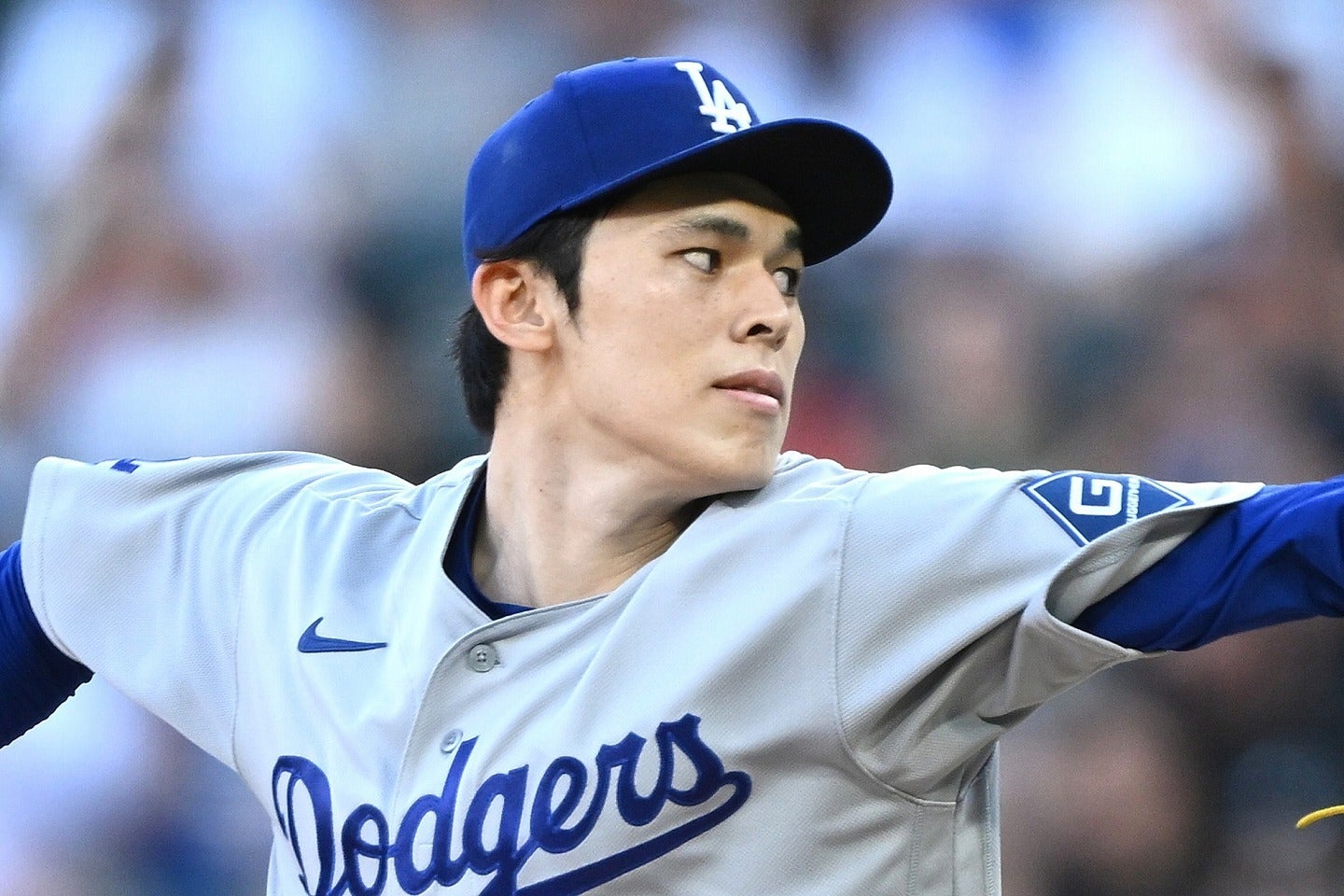 ７失点を喫したドジャースの佐々木。(C) Getty Images