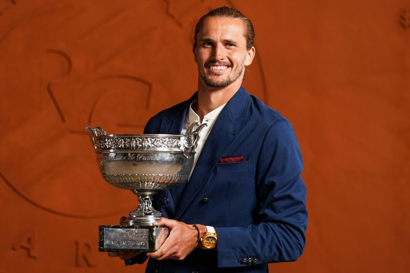 全仏OPで悲願の四大大会初優勝を飾ったズベレフ。優勝候補たちが姿を消した同大会では、「勝たなければならない」という大きな重圧を抱えていた。（C）Getty Images
