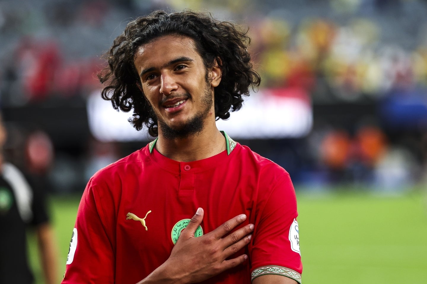 ブラジル戦で衝撃のW杯デビューを果たしたモロッコのセントラルMFアユブ・ブアディ。(C)Getty Images