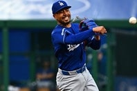 Wソックス戦に４番・ショートでフル出場したドジャースのベッツ。(C)Getty Images