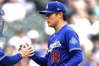 Wソックス戦で快投を披露したドジャースの山本。(C)Getty Images
