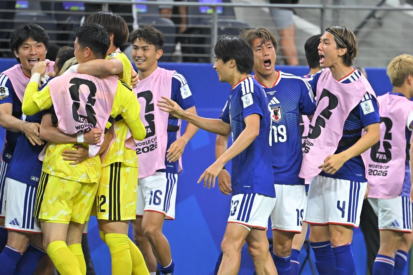 同点ゴールを挙げた日本代表。写真：金子拓弥（THE DIGEST写真部／JMPA代表撮影）
