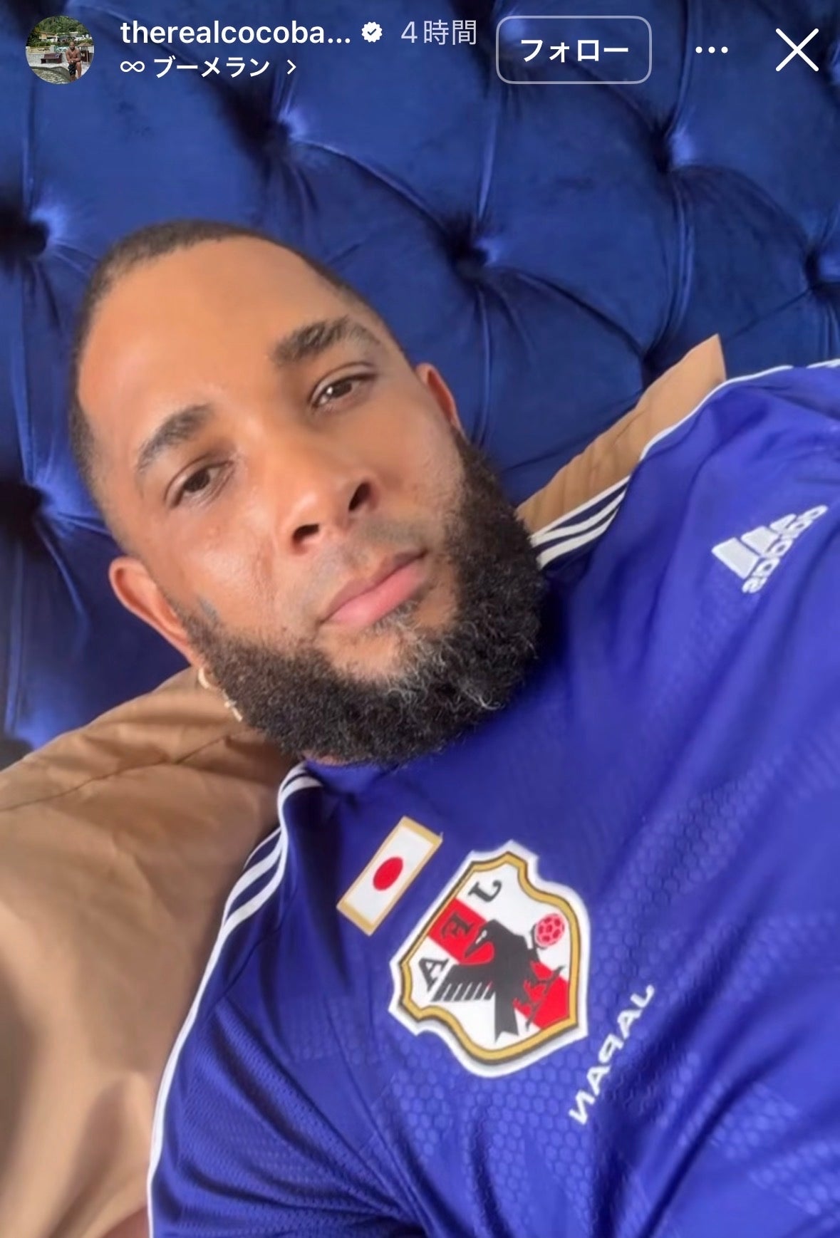 写真：本人のインスタグラム投稿（＠ therealcocobalentien）