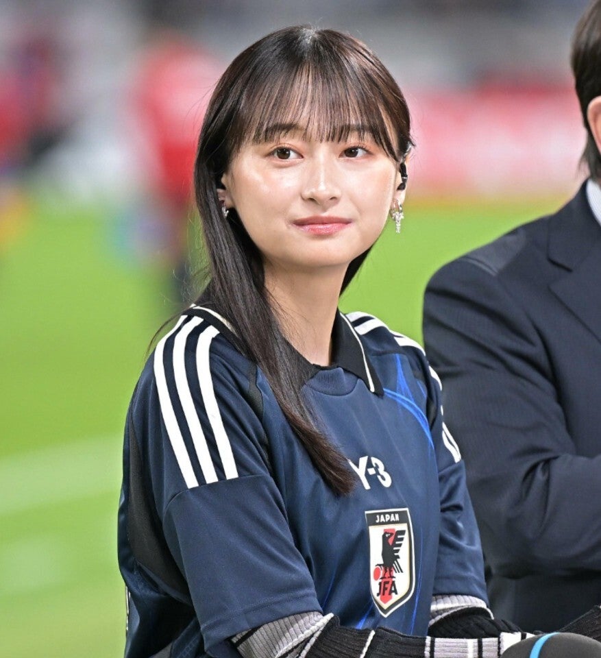 W杯の現地レポーターを務めている影山優佳さん。写真：金子拓弥（THE DIGEST写真部）