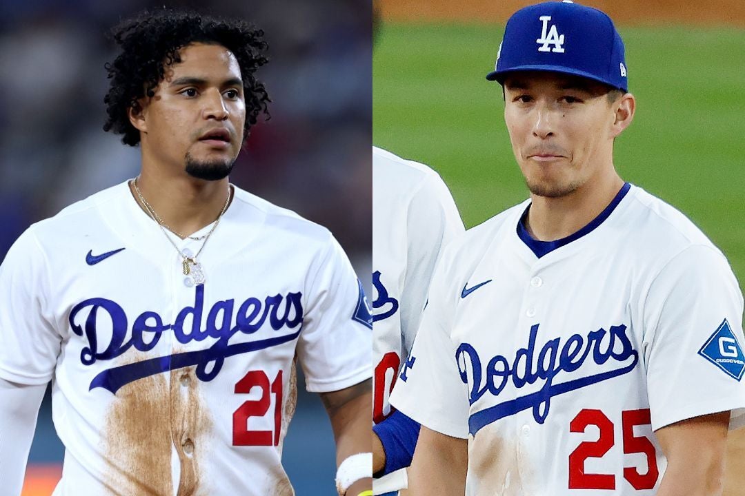 ドジャースからDFAとなったエスピナルとロースター復帰のエドマン。(C)Getty Images