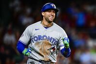 メジャー通算300本塁打を達成したブルージェイズのスプリンガー。(C)Getty Images