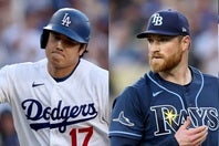 現地16日に対戦したドジャースの大谷とレイズのラスムッセン。米データ会社が明らかにした驚きの事実とは…。(C) Getty Images