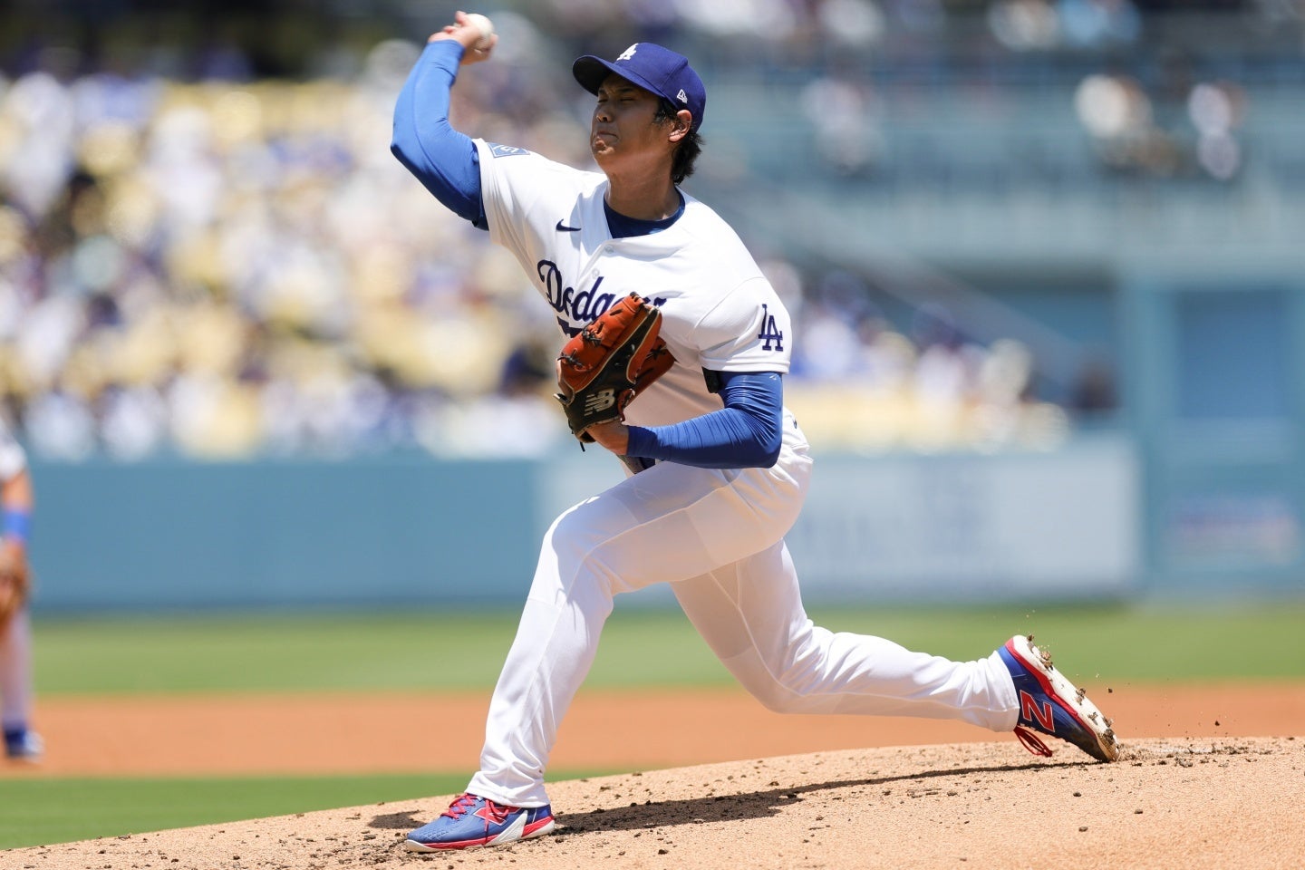 投手専念だった大谷。６回を投げ５K４失点だった。(C) Getty Images