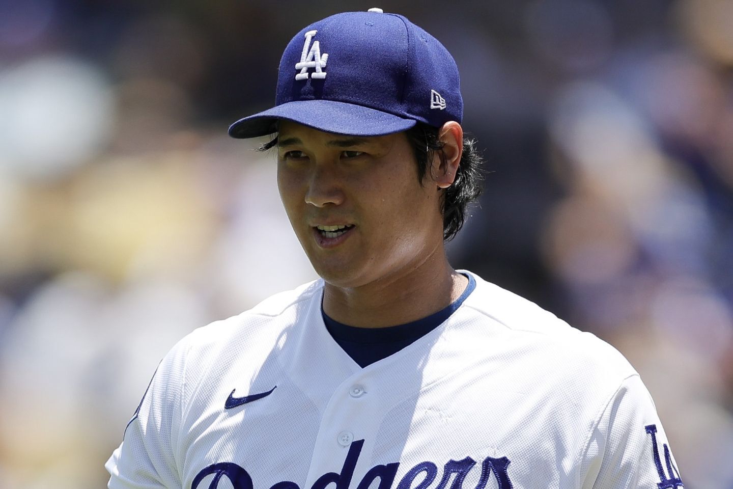 マメと闘いながら今季７勝目を挙げた大谷。(C) Getty Images