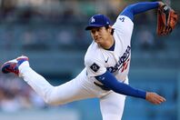 マメの炎症が悪化しながらも７勝目を挙げたドジャースの大谷。(C) Getty Images