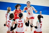 VNL開幕６連勝を果たした日本。(C)Volleyball World