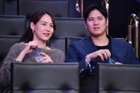 仲睦まじい大谷夫妻。第２子誕生を報告した。(C)Getty Images