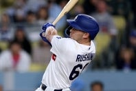 オリオールズ戦でサヨナラ勝ちにつながるタイムリーを放ったドジャースのラッシング。(C)Getty Images