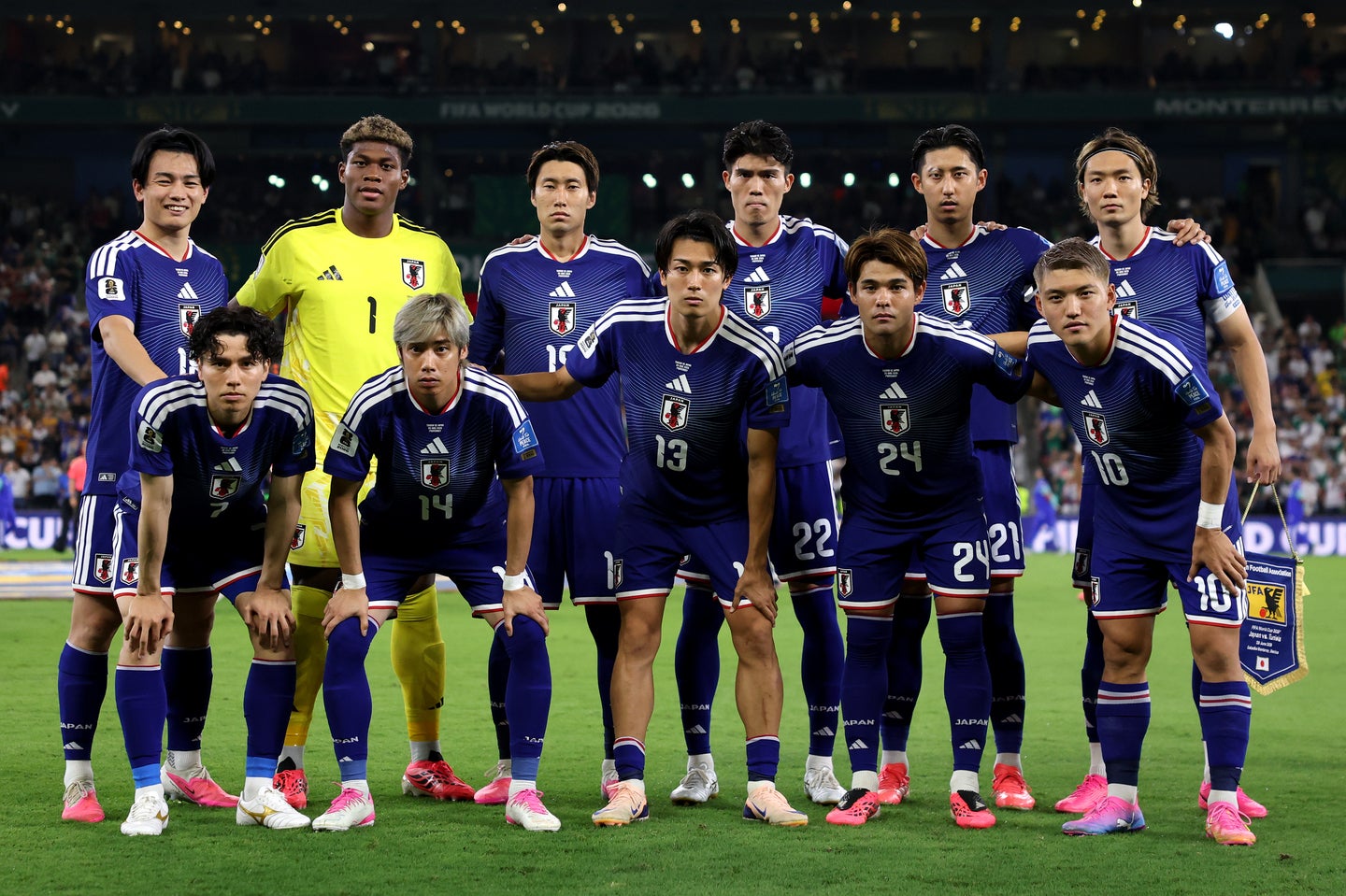 W杯第２節でチュニジアを４ー０で下した森保ジャパン。(C)Getty Images