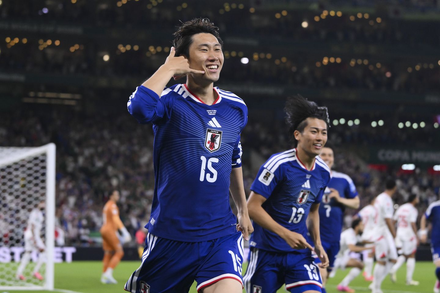 チュニジア戦で先制点を挙げた鎌田。(C) Getty Images