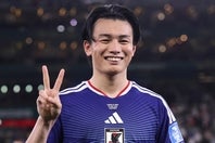 日本代表FW上田が、フェイエノールトからステップアップする可能性が報じられた。(C)Getty Images