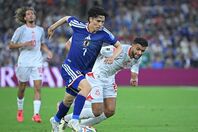 日本はチュニジアに４対０で快勝。決勝トーナメント進出に前進した。写真：金子拓弥（THE DIGEST写真部／JMPA代表撮影）