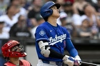 ツインズ戦で１番・DHでスタメン出場しているドジャースの大谷。(C)Getty Images