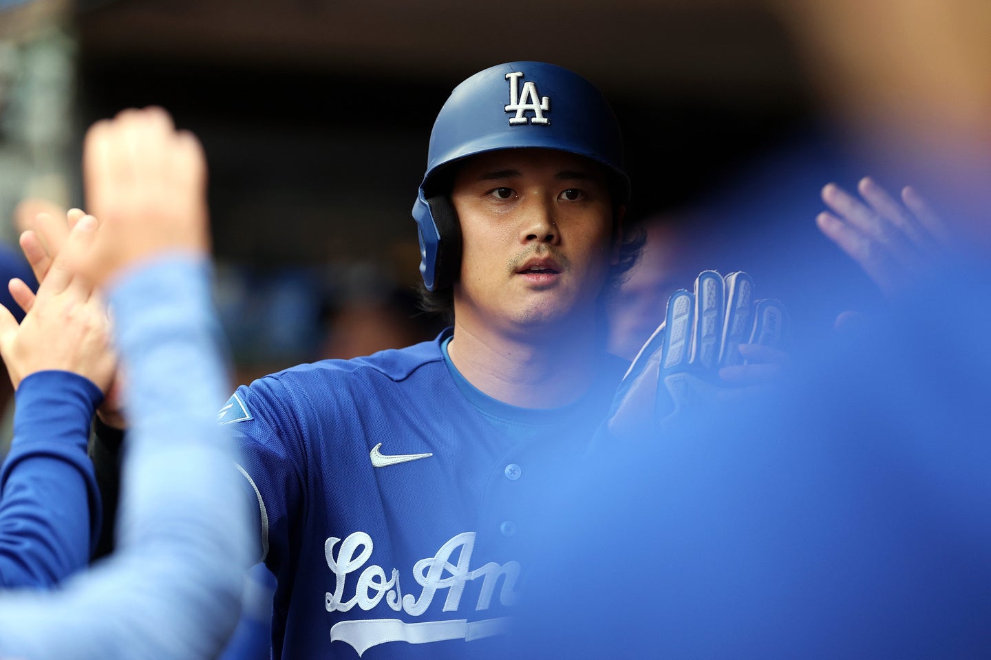 ドジャースの大谷翔平は３打数ノーヒットに終わった。(C)Getty Images