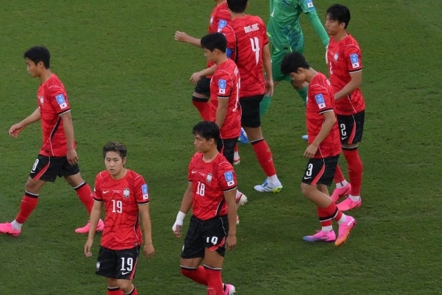 グループA最終戦で南アフリカに敗れた韓国。(C)Getty Images