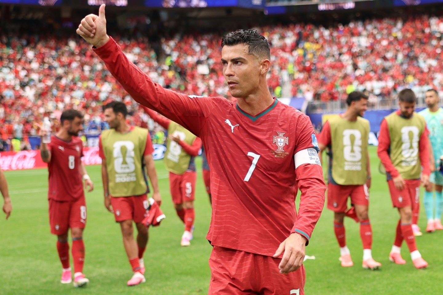 W杯６大会で得点を決めた唯一の現役選手となったロナウド。(C)Getty Images