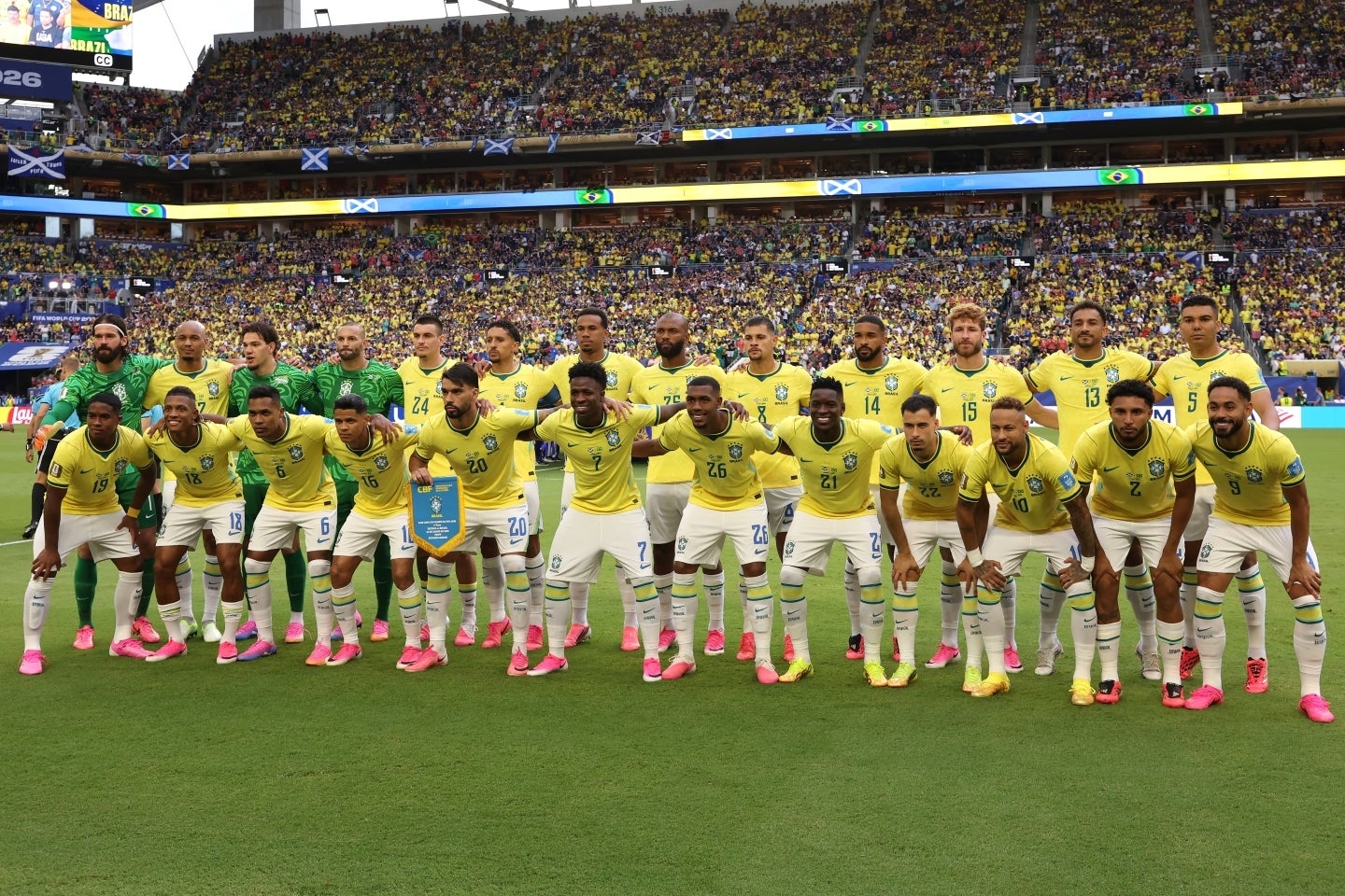 グループCを１位突破したブラジル代表。もし日本代表がグループFを２位通過した場合、ラウンド・オブ32で対戦する。(C)Getty Images