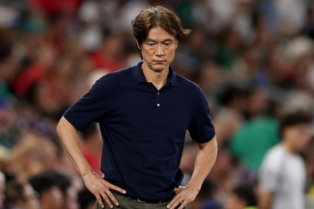 GS敗退の危機に瀕している韓国のホン・ミョンボ監督。(C)Getty Images