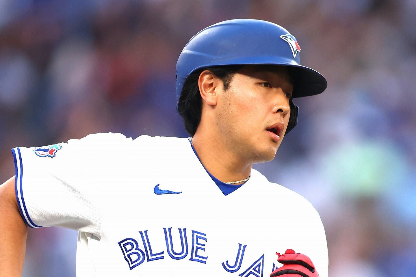 MLBオールスター１次投票でア・リーグ三塁手部門トップとなったブルージェイズの岡本。(C) Getty Images