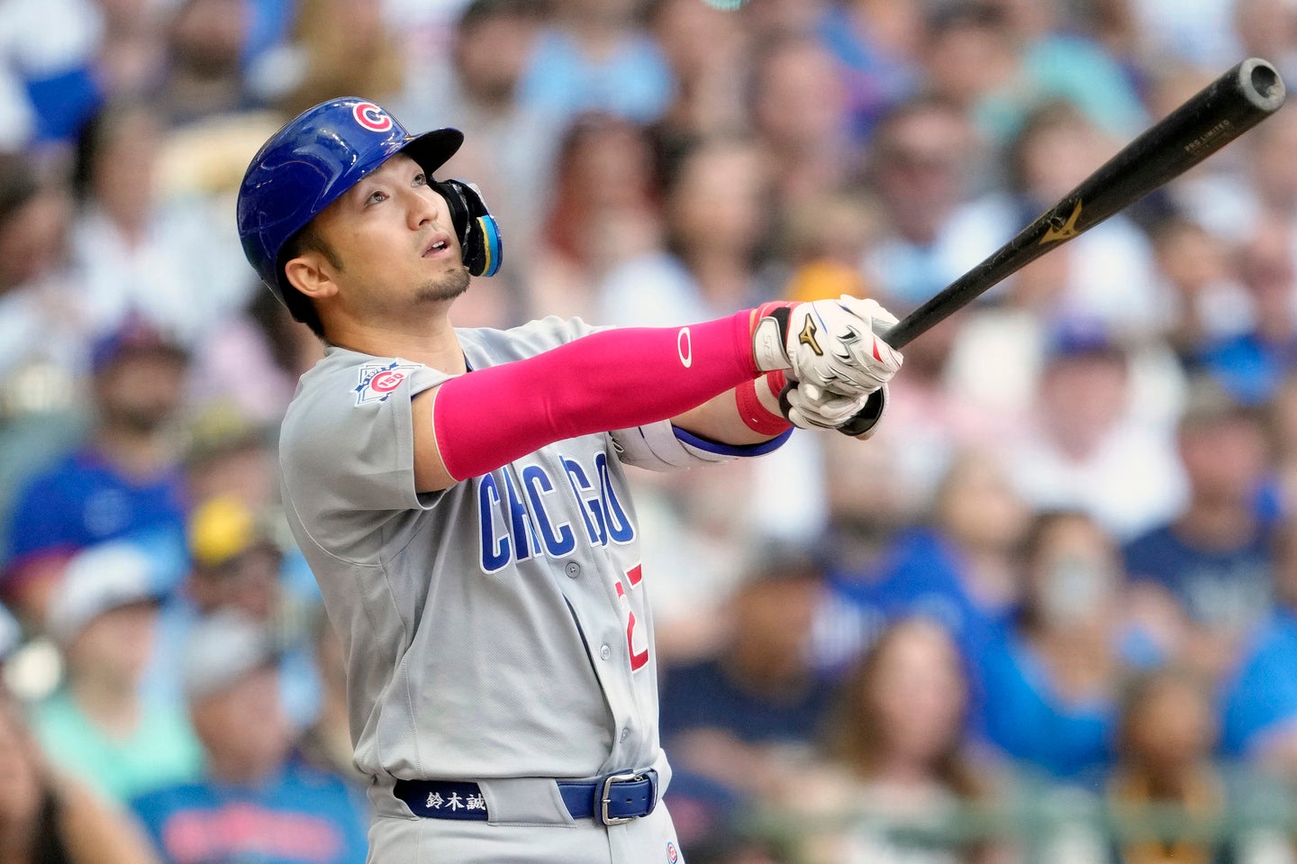 今季12号アーチを放ったカブスの鈴木誠也。(C)Getty Images