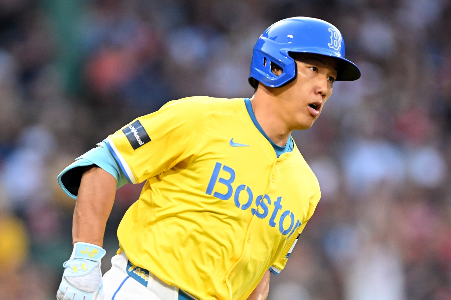 今季２号アーチを放ったレッドソックスの吉田。(C)Getty Images
