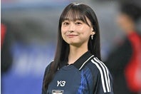 女優の影山優佳さん。ブラジル戦を前にSNSの投稿が話題を呼んだ。写真：金子拓弥（THE DIGEST写真部）