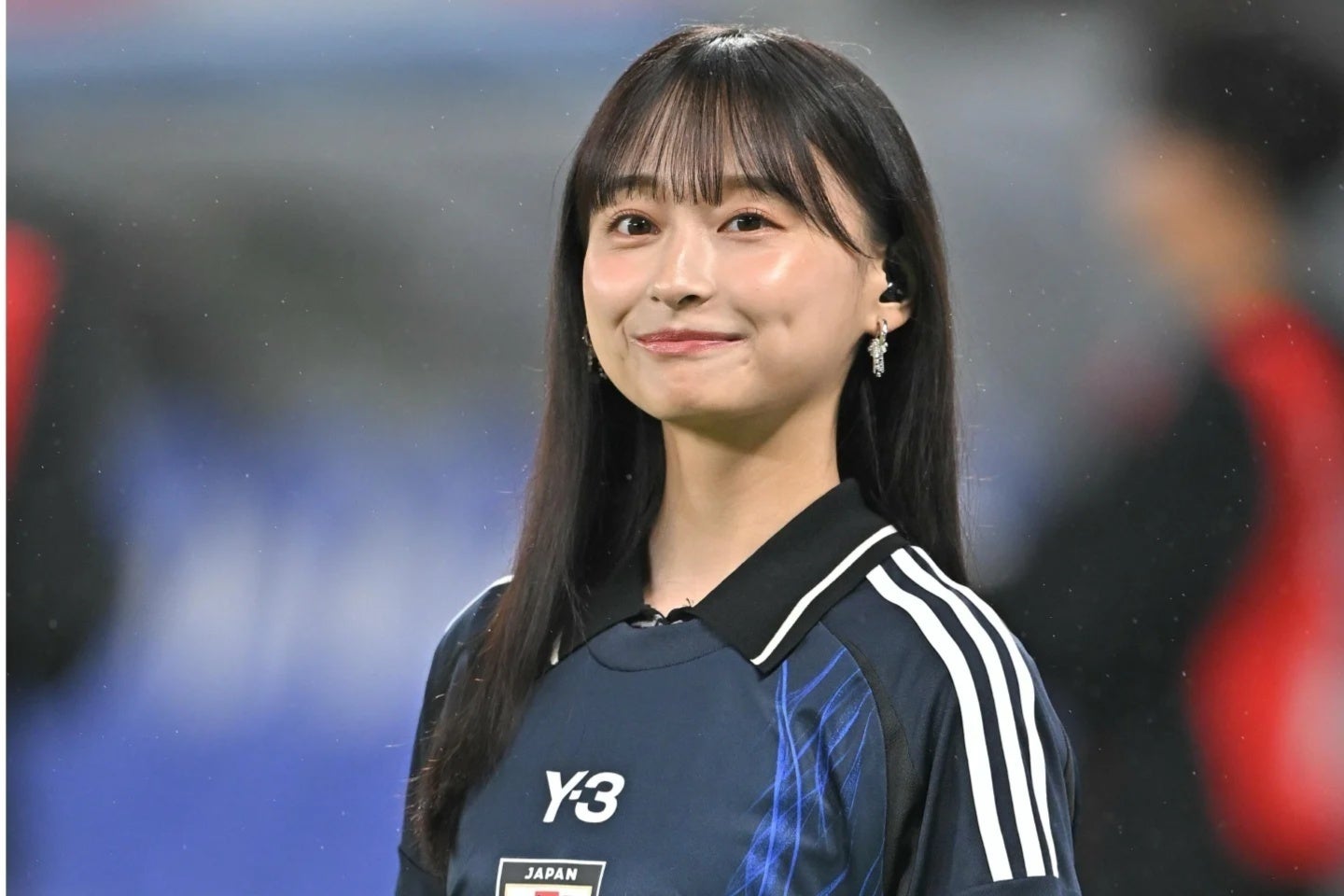 女優の影山優佳さん。ブラジル戦を前にSNSの投稿が話題を呼んだ。写真：金子拓弥（THE DIGEST写真部）