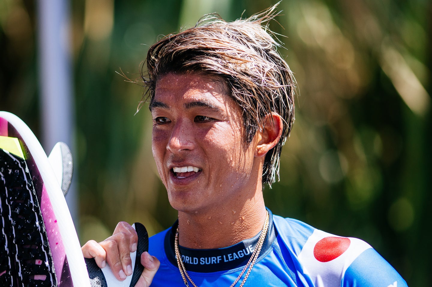 サーフィンの五十嵐カノアがW杯を現地観戦した。写真：Oscar Jimenez/World Surf League