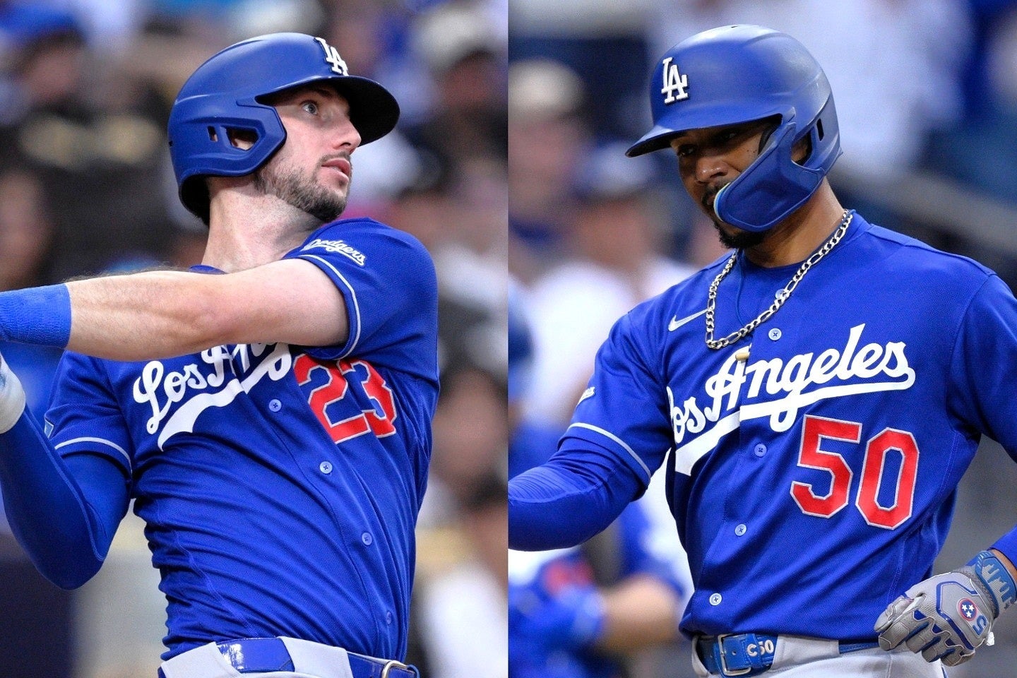 ７号２ランを放ったタッカー（左）。ベッツ（右）は11号３ランを叩き込んだ。(C)Getty Images