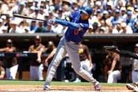 大谷は３回に先制点となる適時打を放った。(C)Getty Images