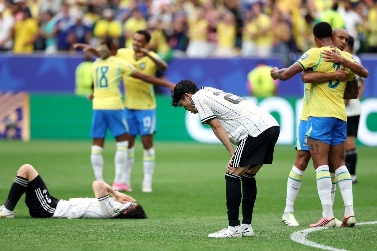 前半に先制した日本だったが、56分に同点に追いつかれると、後半ATに逆転弾を許して敗れた。(C)Getty Images