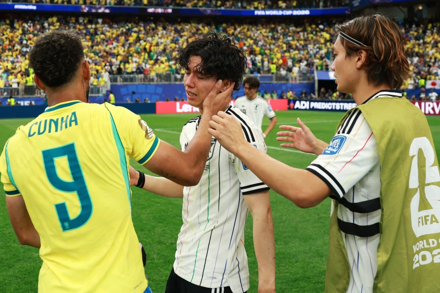 先制した日本だったが、ブラジルに逆転負け。田中は試合後に涙を流した。(C)Getty Images