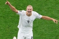 コートジボワール戦の86分に決勝ゴールを決めたノルウェーのハーランド。(C)Getty Images