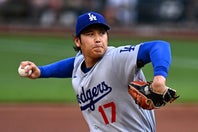 ドジャースの大谷翔平。MLBオールスターゲームでの二刀流起用に注目が集まっている。(C)Getty Images